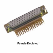50-Way D-Type Connector, Right Angle PCB
