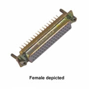 50-Way D-Conn Male Straight PCB