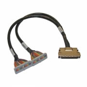 Cable 68-Way SCSI Micro-D M to 2x34 0.5m
