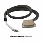 Cable Assy 25-Way D-Type M/Unterm 0.5m