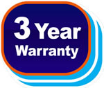 Standard 3-year warranty