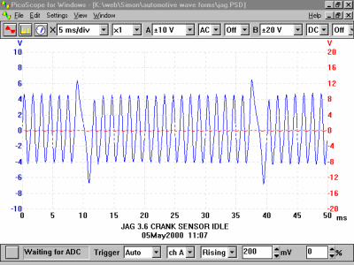 Crank Sensor C Jag 3.6 (at idle)